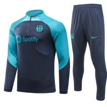 Mens Barcelona Green Sleeve Training Suit  2023/24