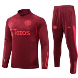 Mens Manchester United Date red Training suit-6  2023/24