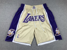 Mens Pockets Lakers Kobe Bryant Hall of Fame Gold NBA SHORT 2023/24