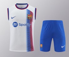 Mens Barcelona white Vest short training 2024/25