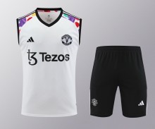Mens Manchester United white Vest short training 2024/25