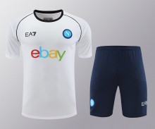 soccer jersey thailand Mens Naples white  short training 2024/25