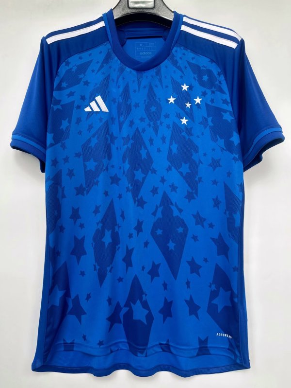 Mens Cruzeiro home jersey sky blue soccer   2425