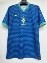 Mens Brazil away soccer jersey blue 2425