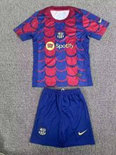 Kids Barcelona Pre-match training suit  soccer jerseys  2425