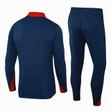 Mens England soccer jersey training Suit Royal blue 2425