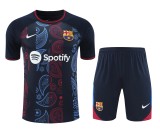 Mens Barcelona  short training soccer jerseys  black 2425