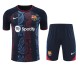 Mens Barcelona  short training soccer jerseys  black 2425