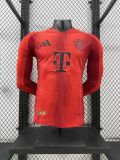 Player version Mens Bayern  home Jersey Long sleeve  2425
