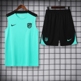 Mens Atletico Madrid vest  short training soccer jerseys green  2425