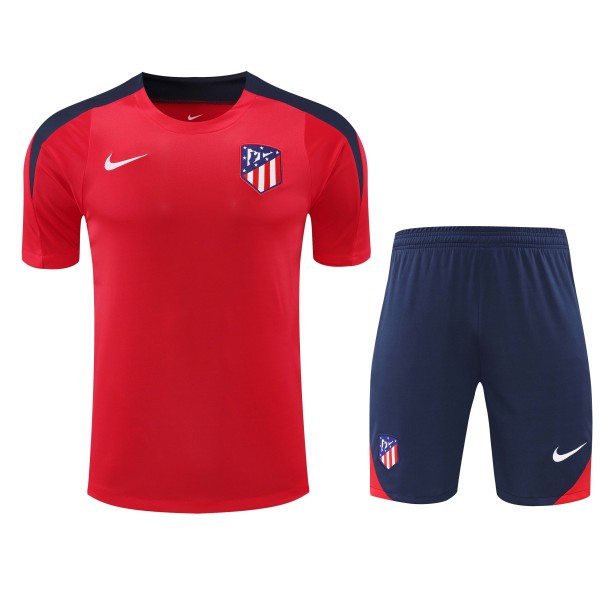 Mens Atletico Madrid  short training soccer jerseys red 2425