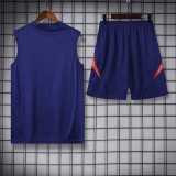 Mens Spain vest  short training soccer jerseys blue  2425