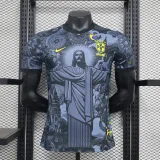 Mens Brazil black Jersey Player version-1 2425