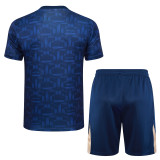 Mens Short-sleeved Barcelona Royal Blue Inkjet 2425