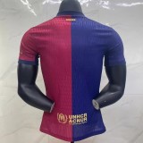 Mens Barcelona home Player version soccer jersey new Sponsor 2425
