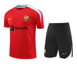 Mens Barcelona  short training soccer jerseys red 2425