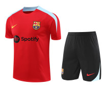 Mens Barcelona  short training soccer jerseys red 2425