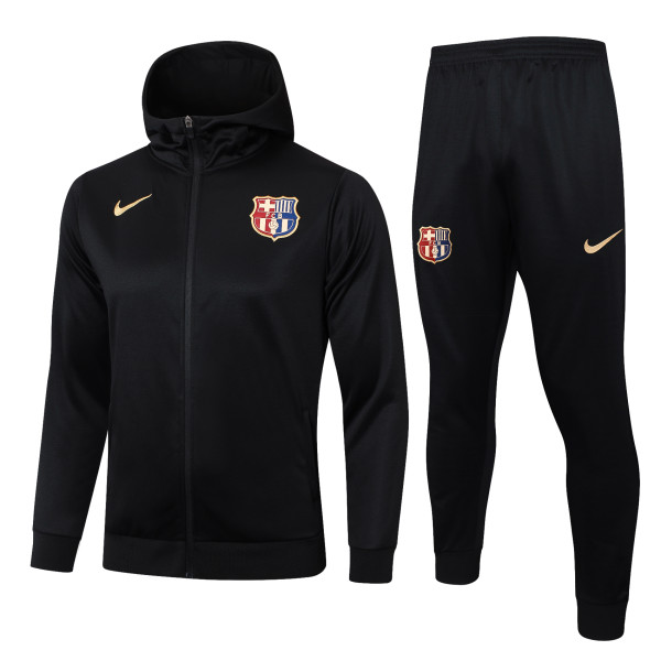 Mens full-pull hat Barcelona black Training Suit  2425  F603#