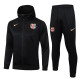 Mens full-pull hat Barcelona black Training Suit  2425  F603#