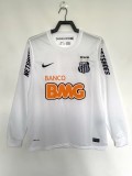 Retro  Santos home Long sleeve Jersey Mens 2012/13