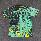 Mens Brazil  special edition soccer jersey  blue green 2425