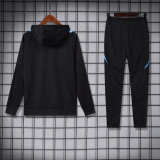 Mens full-pull hat Argentina black Training Suit  2425