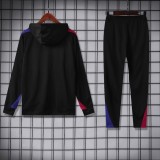 Mens full-pull hat Barcelona black Training Suit  2425