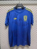 Mens Brazil  Concept blue soccer jersey   2425