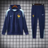 Mens France Hoodie Set Blue Jersey 2425