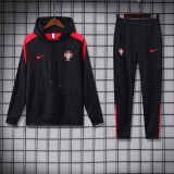 Mens Portugal Hoodie Black Outfit Jersey 2425