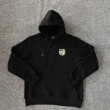 Mens Barcelona Away Hoodie black Jersey 2425