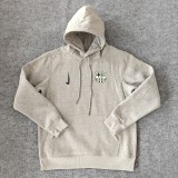 Mens Barcelona Away Hoodie Light Gray Jersey 2425