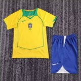 KIDS  Brazil home  soccer jersey  2004