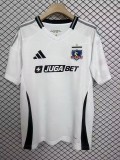 Mens Colo-Colo home  white Fans Soccer Jersey 2526