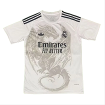 Men Jerseys  soccer  Real Madrid White Grey Dragon Special Edition 2425