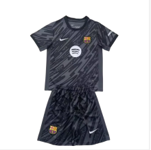Kids Barcelona  black goalkeeper  soccer jerseys  2425