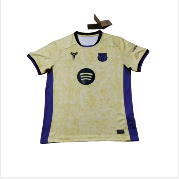 Mens Barcelona Special Edition Gold soccer  jersey 2425