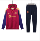 Mens full-pull hat Barcelona red Training Suit  2425