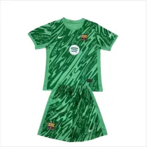 Kids Barcelona  green goalkeeper  soccer jerseys  2425