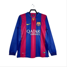 Retro Barcelona  home  Jersey Mens Long sleeve 1415