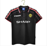Retro Manchester United black Jersey   9899