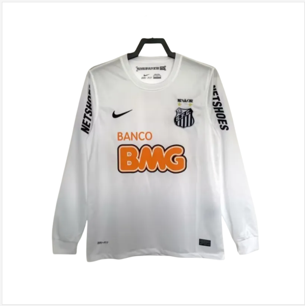 Retro  Santos home Long sleeve Jersey Mens 2012/13