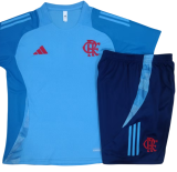 Mens Flamengo   short training soccer jerseys light blue 2425