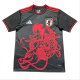 Mens Japan Red Dragon Knight Black  Soccer Jersey  2425