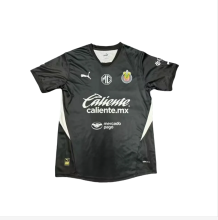 Mens Chivas Black Goalkeeper  soccer jersey 2425