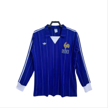 Retro  France Home Long sleeve Jersey Mens 8082