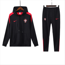 Mens Portugal Hoodie Black Outfit Jersey 2425