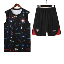 Mens Portugal  vest   short training soccer jerseys back 2425