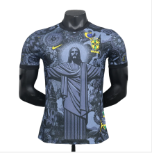 Mens Brazil black Jersey Player version-1 2425