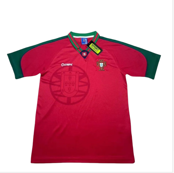 Retro Mens Portugal  home Soccer Jersey 9697